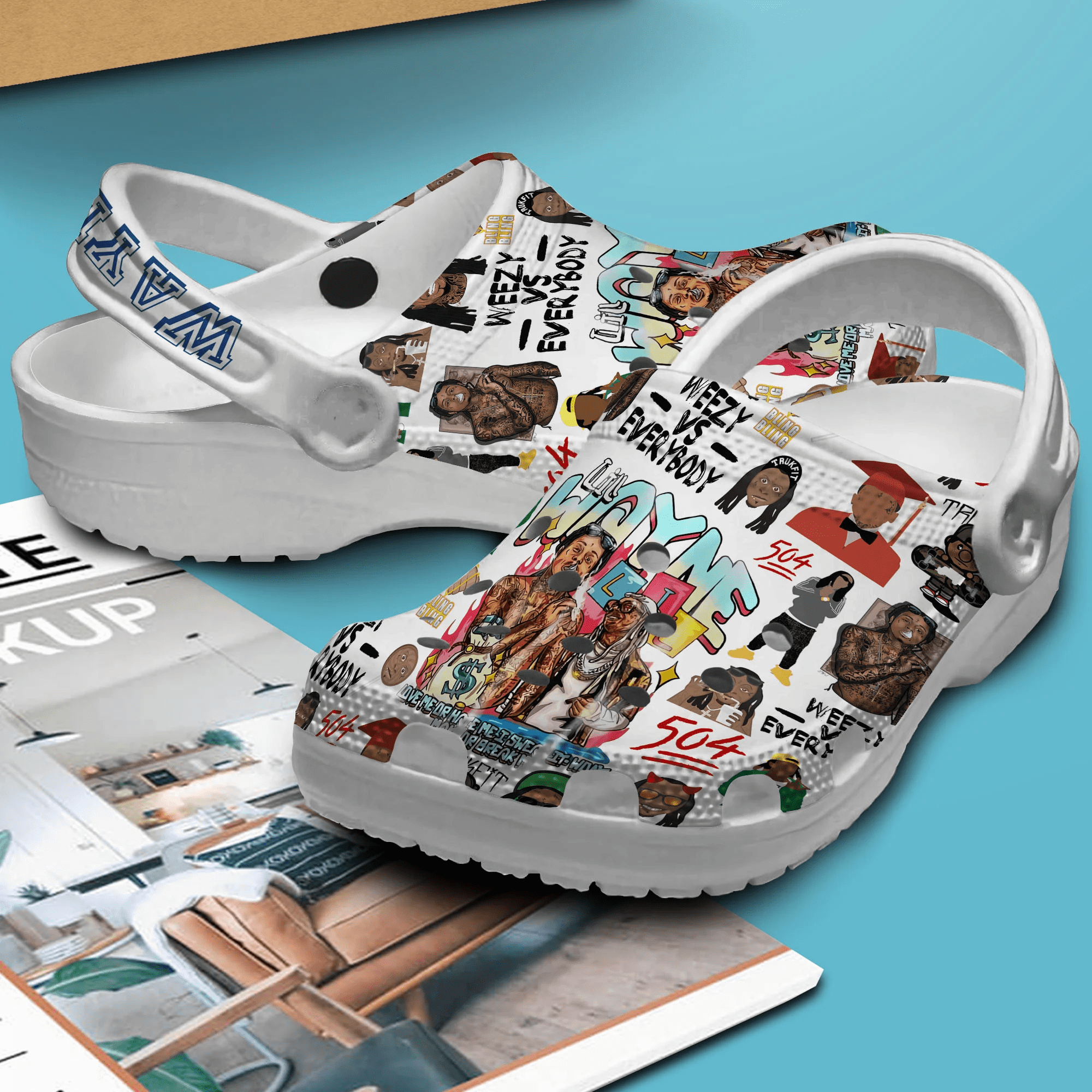 Premium Lil Wayne Music Crocs Crocband Clogs Shoes Comfortable For Men Women and Kids