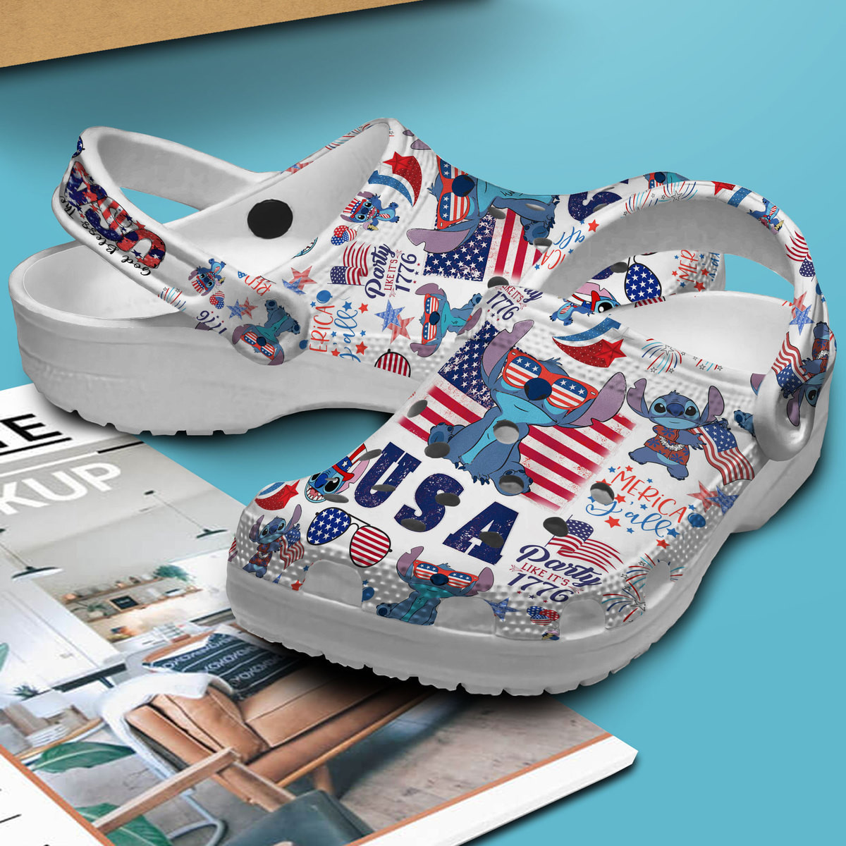 Premium Lilo And Stitch Cartoon Crocs Crocband Clogs Shoes Comfortable For Men Women and Kids