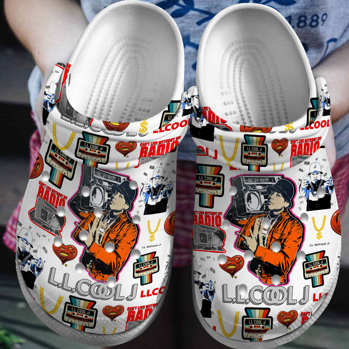 Premium LL Cool J Music Crocs Crocband Clogs Shoes Comfortable For Men Women and Kids