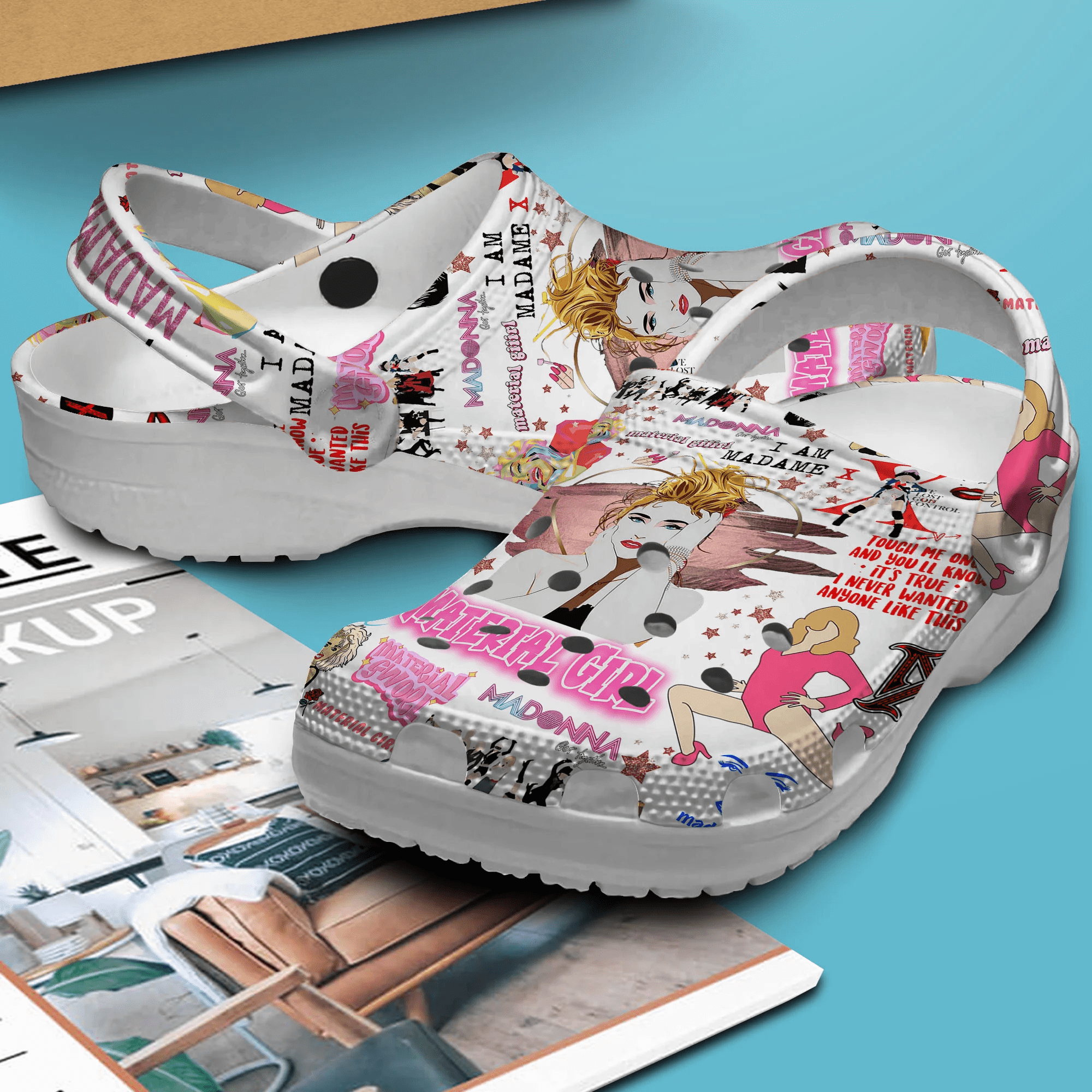 Premium Madonna Music Crocs Crocband Clogs Shoes Comfortable For Men Women and Kids