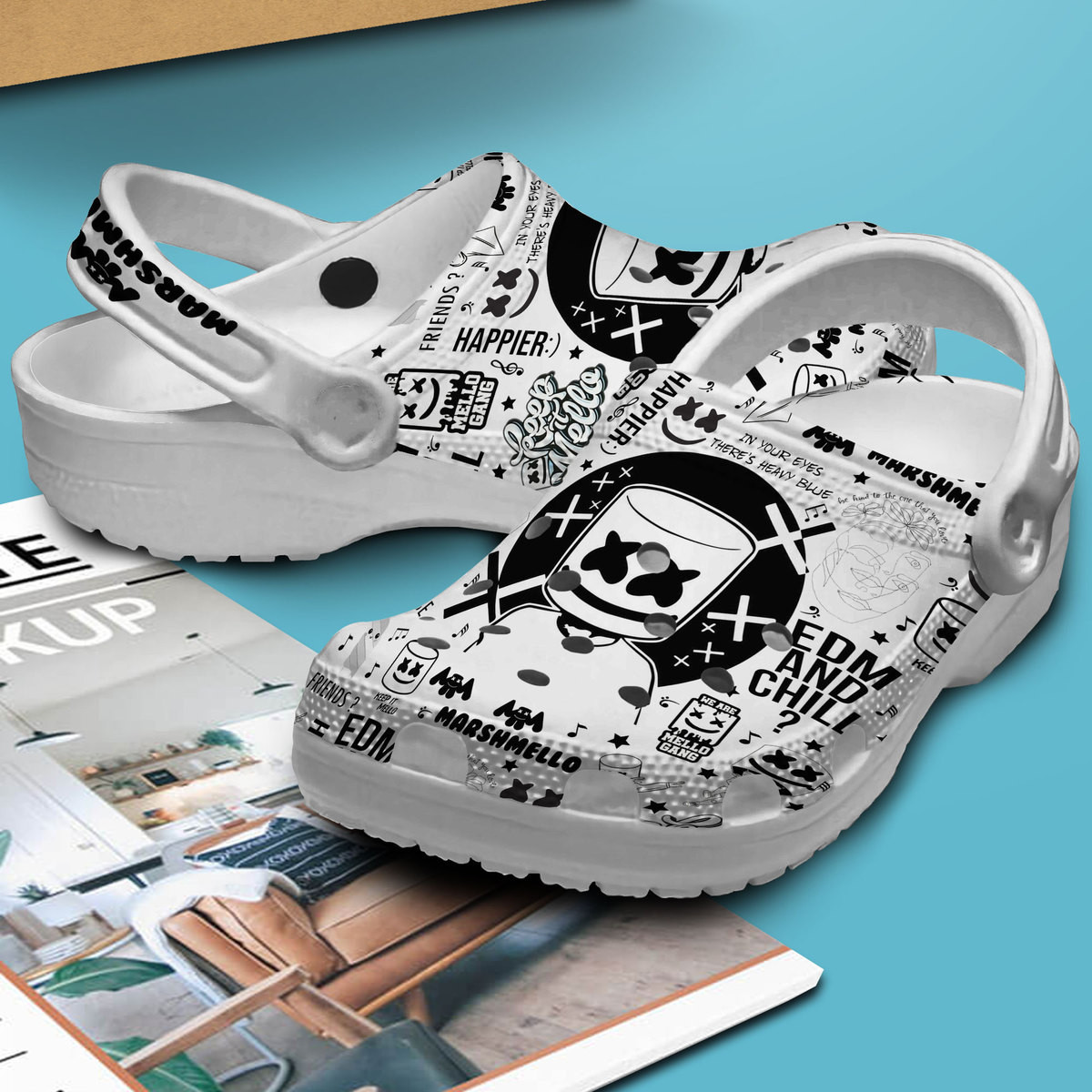 Premium Marshmello Music Crocs Crocband Clogs Shoes Comfortable For Men Women and Kids