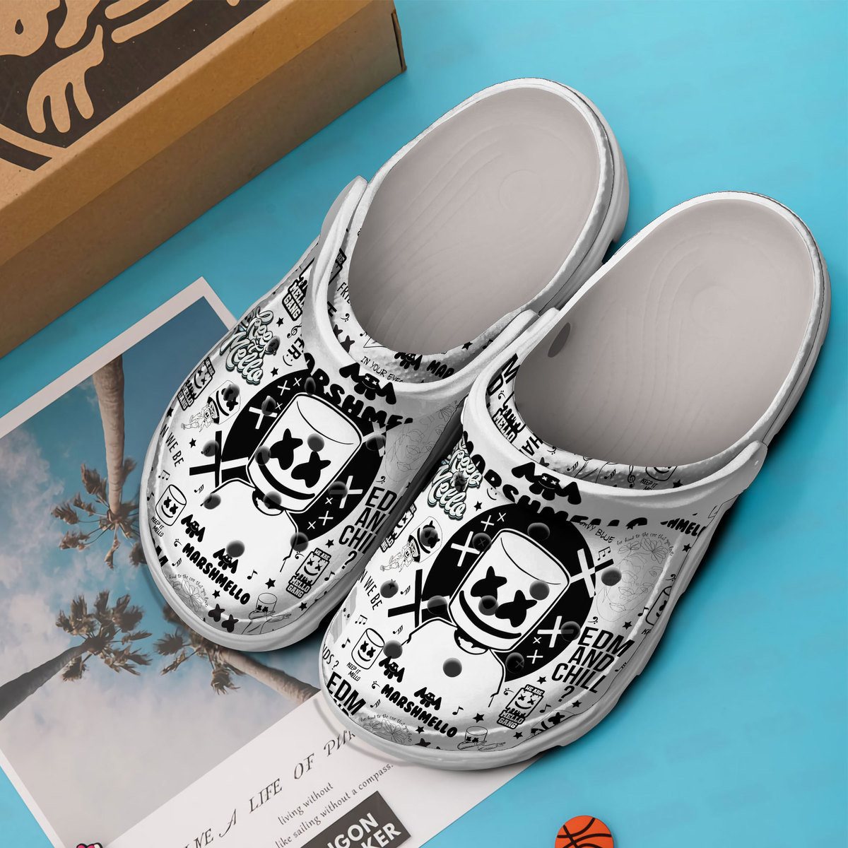 Premium Marshmello Music Crocs Crocband Clogs Shoes Comfortable For Men Women and Kids