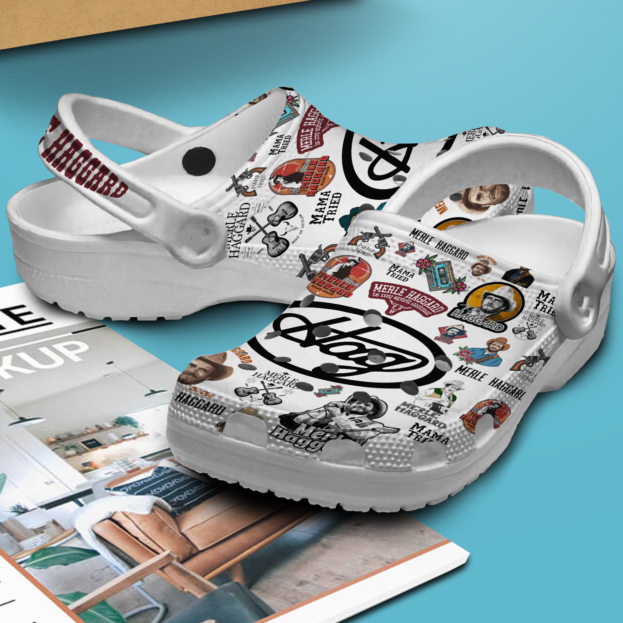 Premium Merle Haggard Music Crocs Crocband Clogs Shoes Comfortable For Men Women and Kids