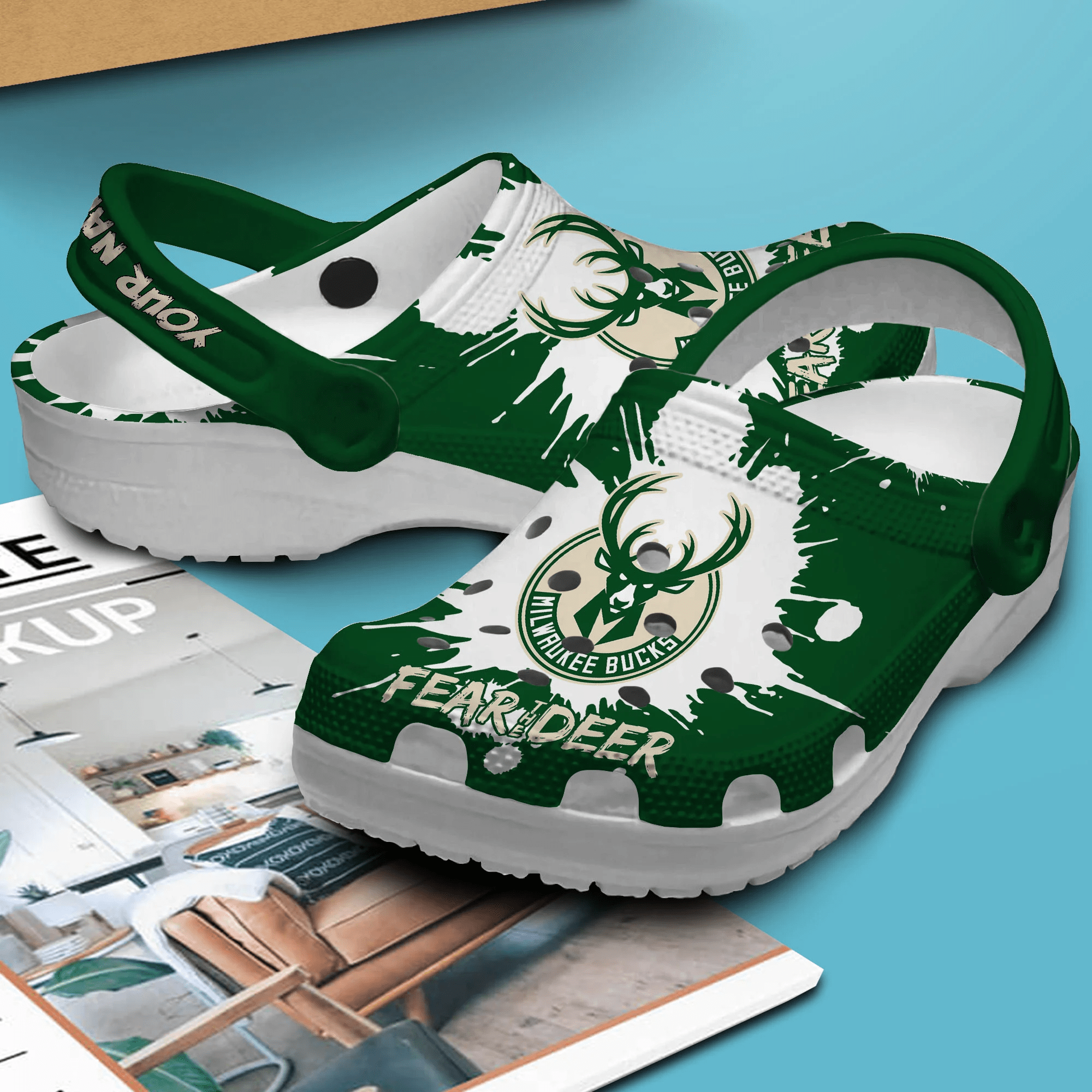 Premium Milwaukee Bucks NBA Sport Crocs Crocband Clogs Shoes Comfortable For Men Women and Kids