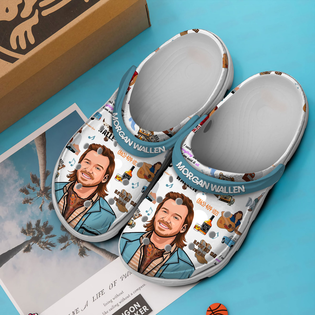 Premium Morgan Wallen Music Crocs Crocband Clogs Shoes Comfortable For Men Women and Kids