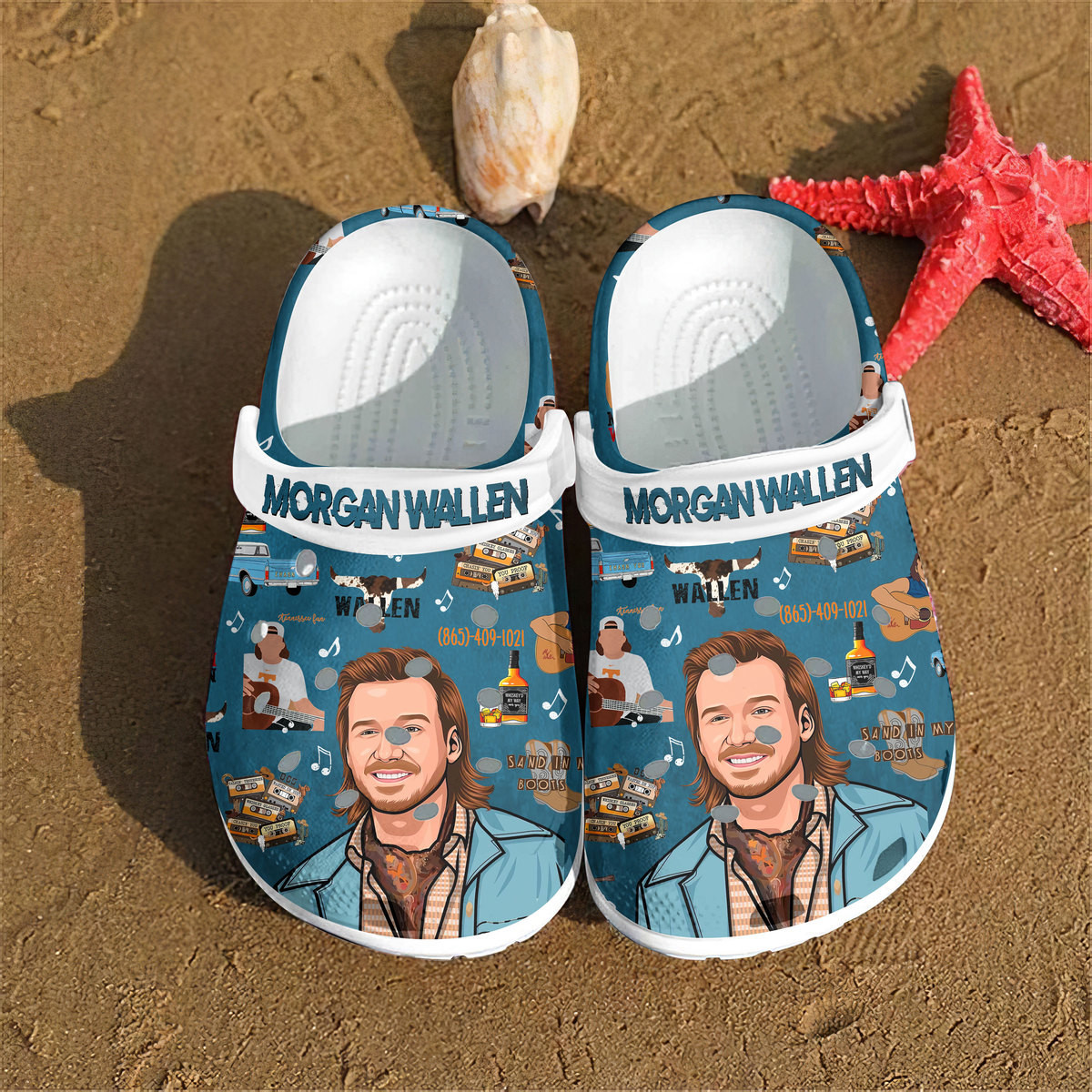 Premium Morgan Wallen Music Crocs Crocband Clogs Shoes Comfortable For Men Women and Kids
