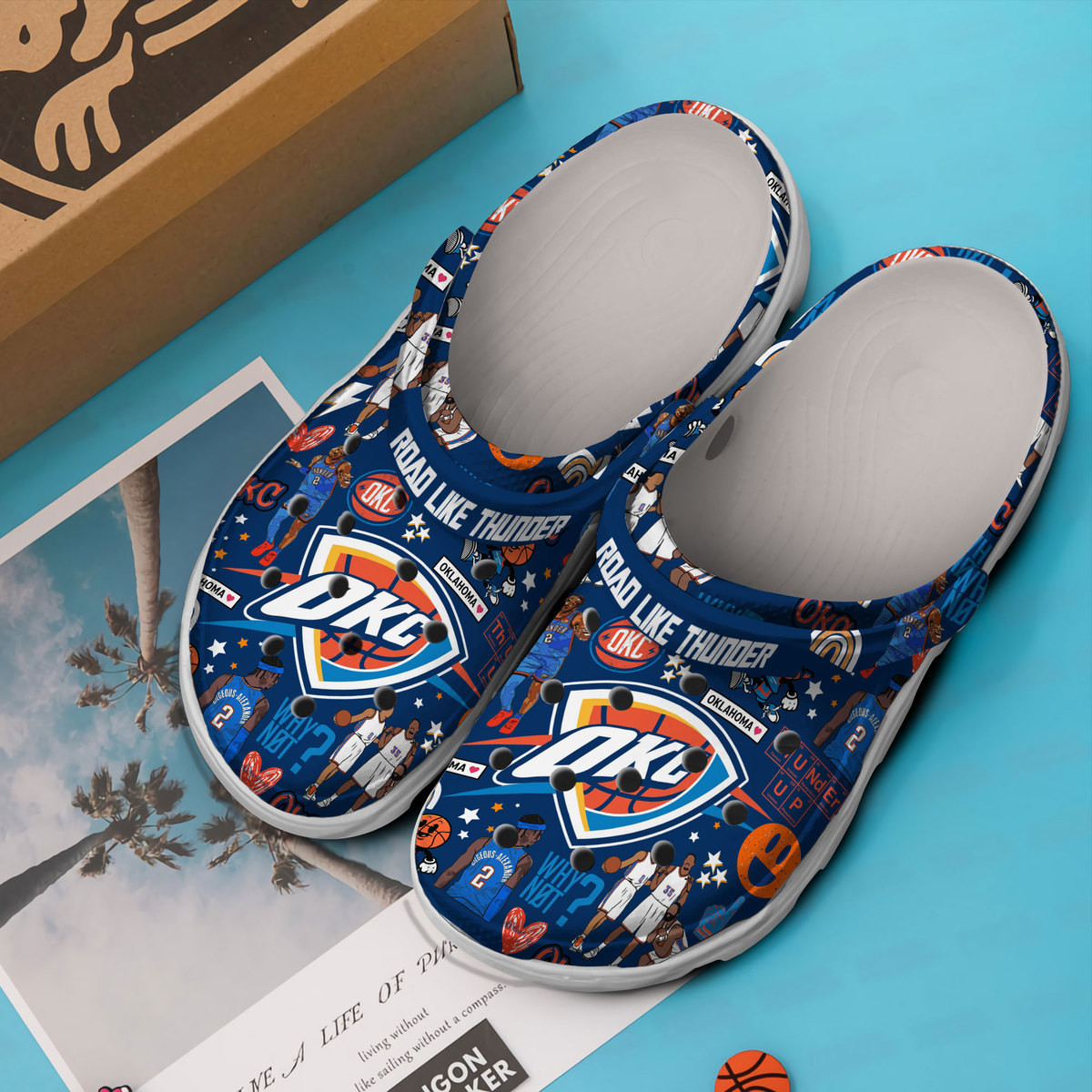 Premium Oklahoma City Thunder NBA Sport Crocs Crocband Clogs Shoes Comfortable For Men Women and Kids