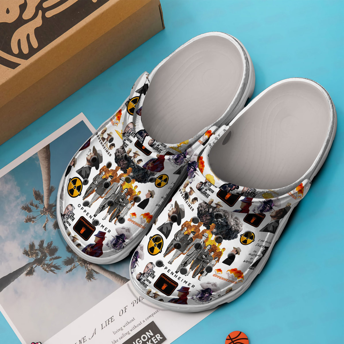 Premium Oppenheimer Movie Crocs Crocband Clogs Shoes Comfortable For Men Women and Kids