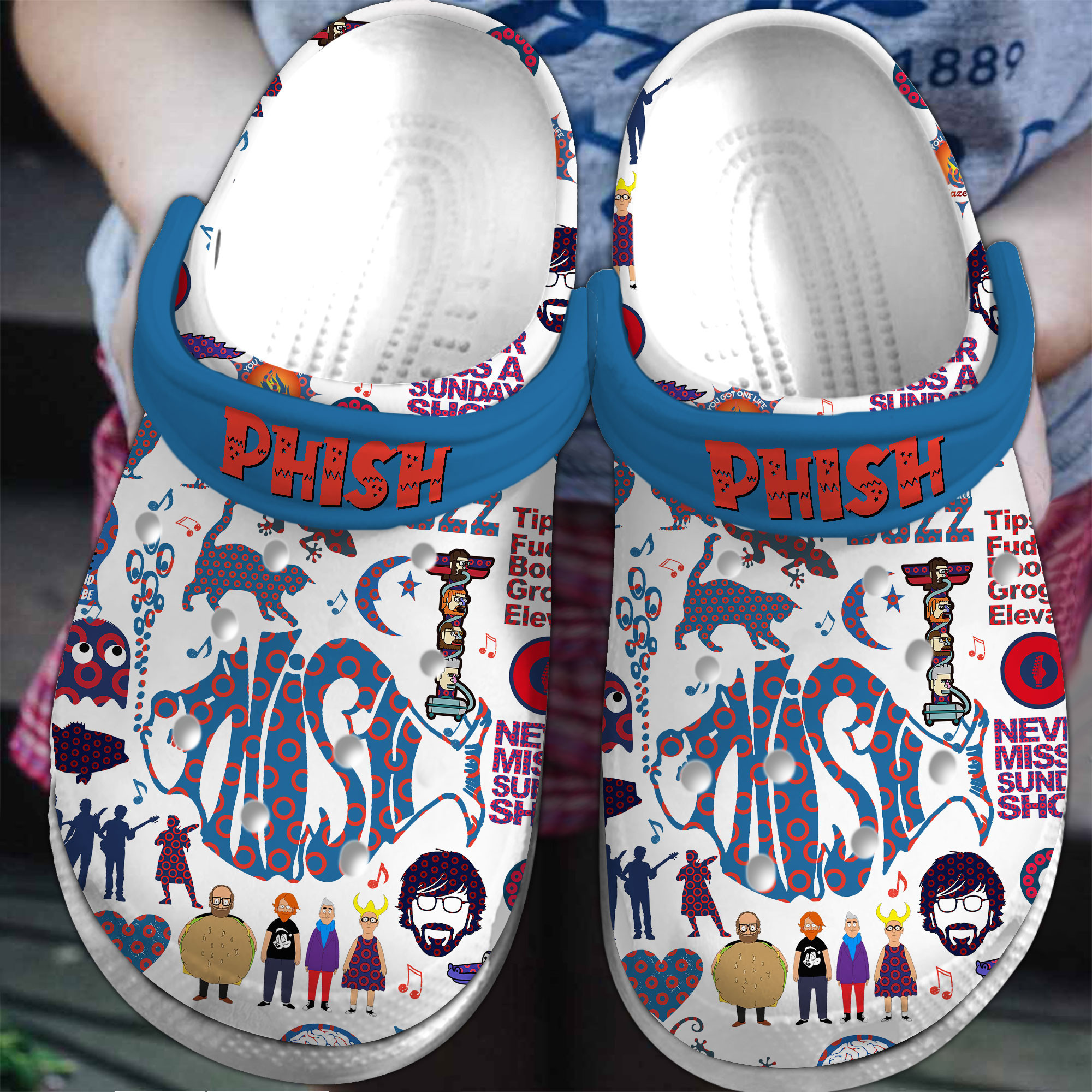 Premium Phish Music Crocs Crocband Clogs Shoes Comfortable For Men Women and Kids