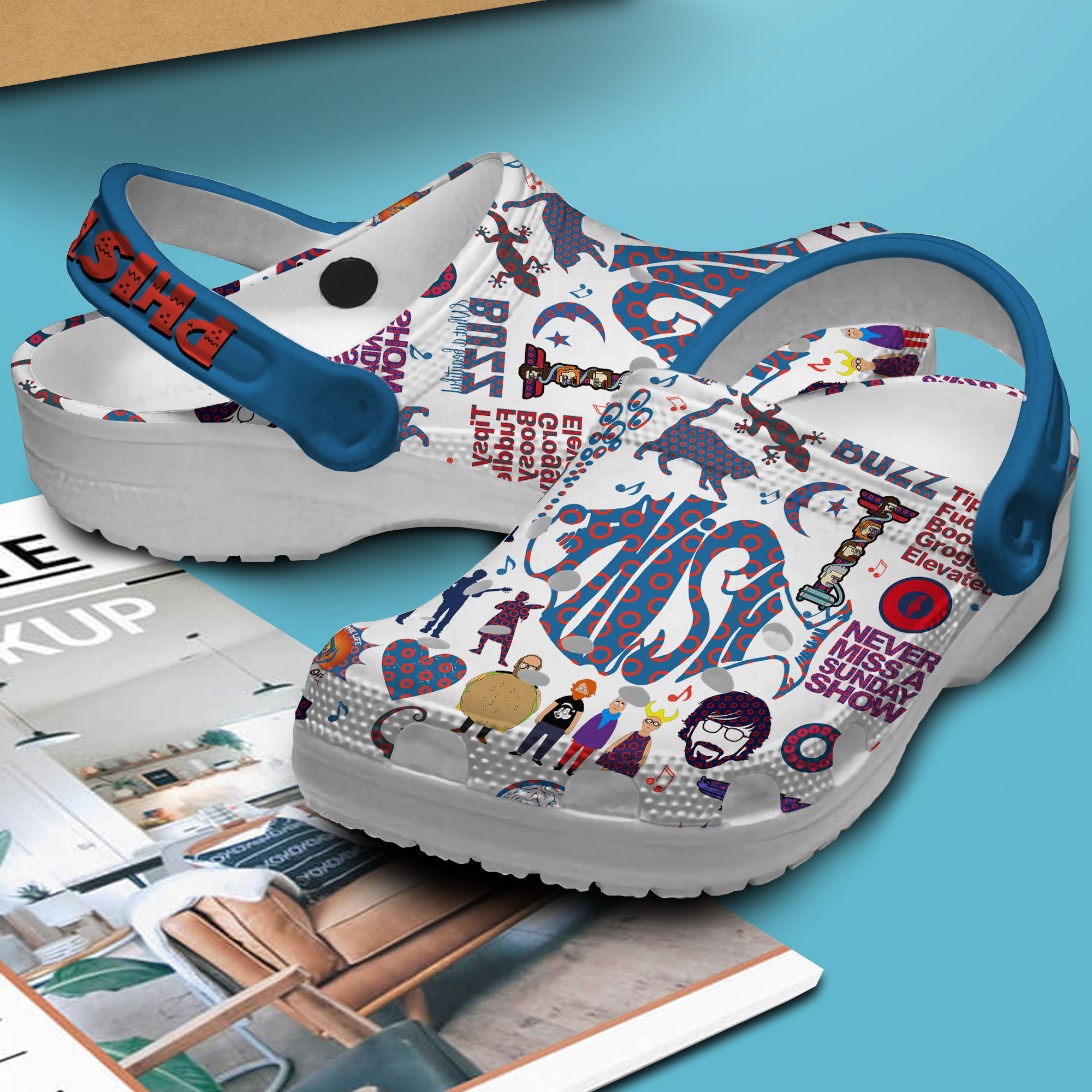 Premium Phish Music Crocs Crocband Clogs Shoes Comfortable For Men Women and Kids