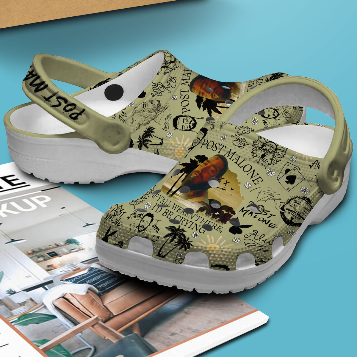Premium Post Malone Music Crocs Crocband Clogs Shoes Comfortable For Men Women and Kids