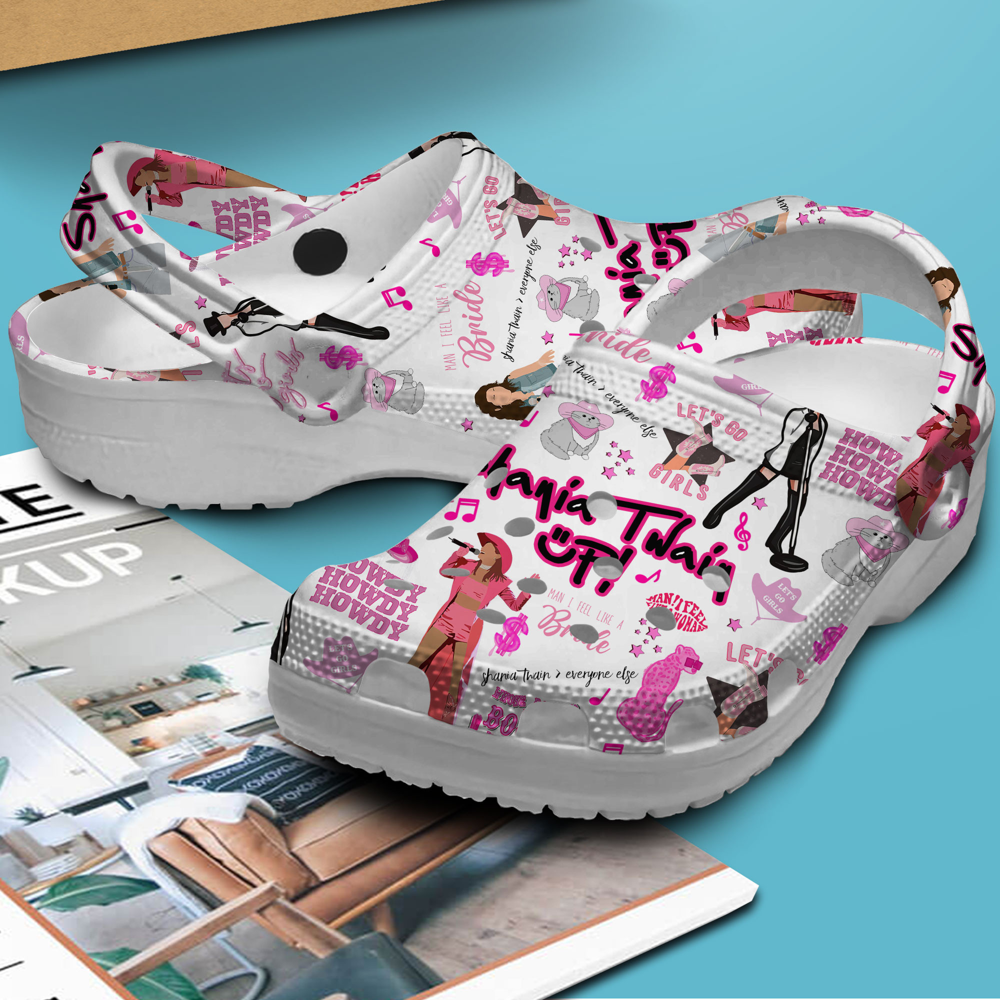 Premium Shania Twain Music Crocs Crocband Clogs Shoes Comfortable For Men Women and Kids