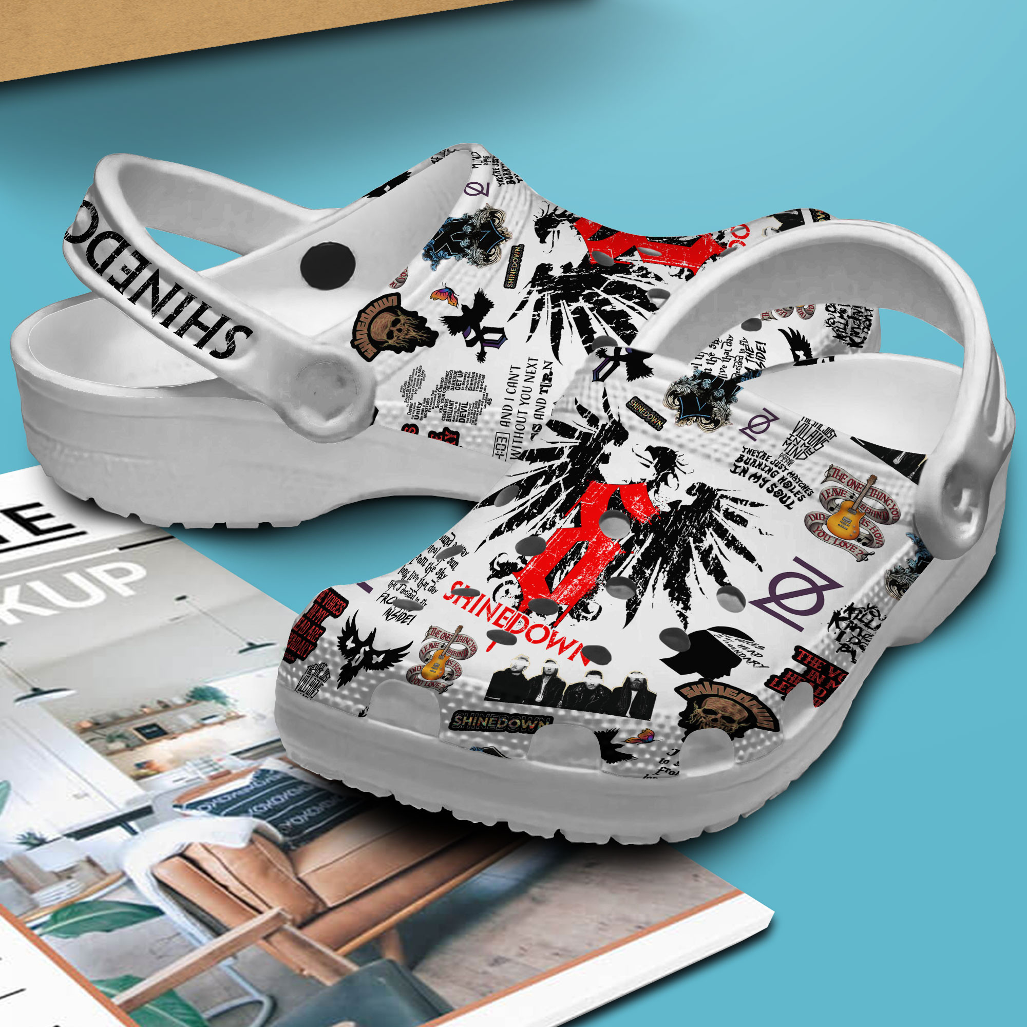 Premium Shinedown Music Crocs Crocband Clogs Shoes Comfortable For Men Women and Kids