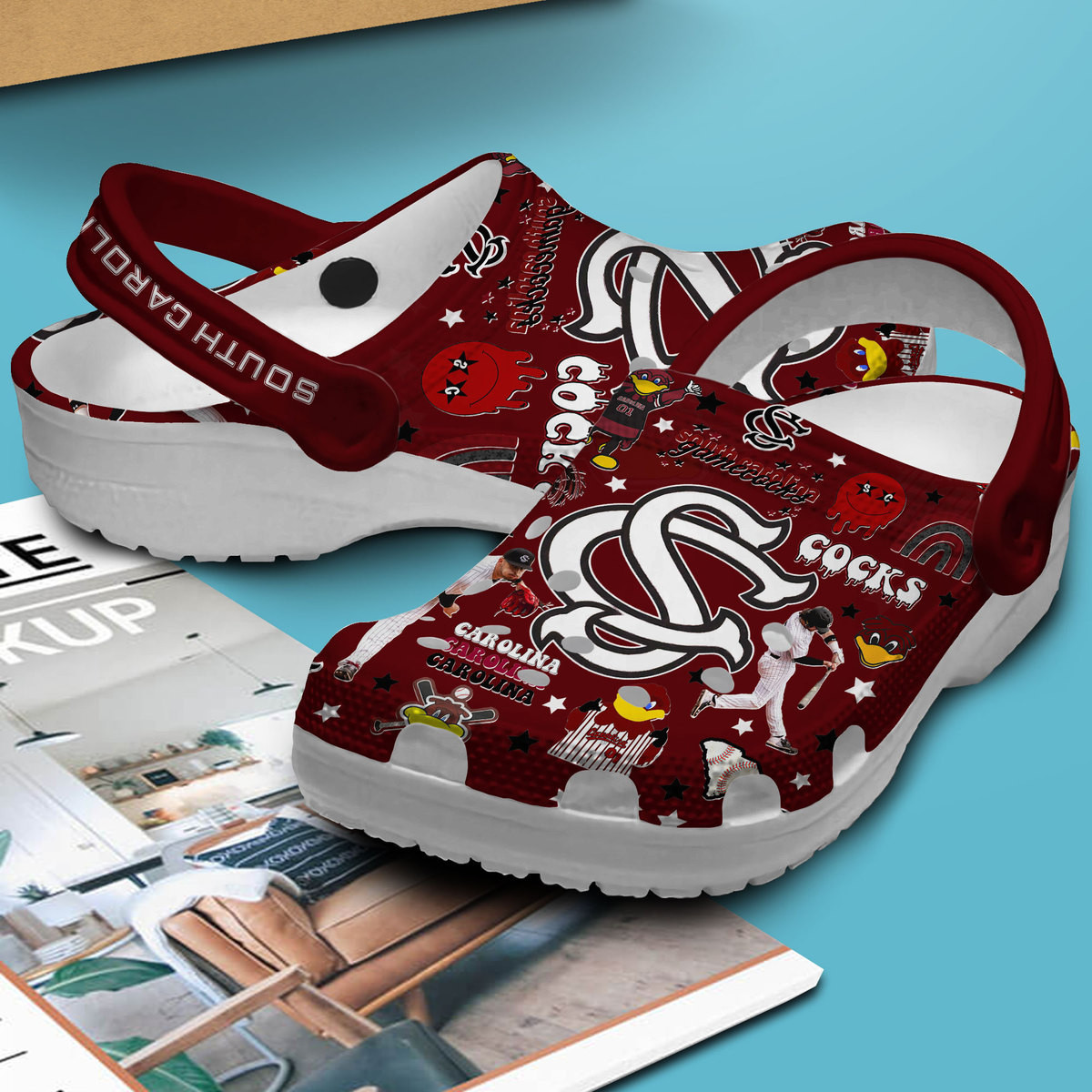 Premium South Carolina Gamecocks NCAA Sport Crocs Crocband Clogs Shoes Comfortable For Men Women and Kids