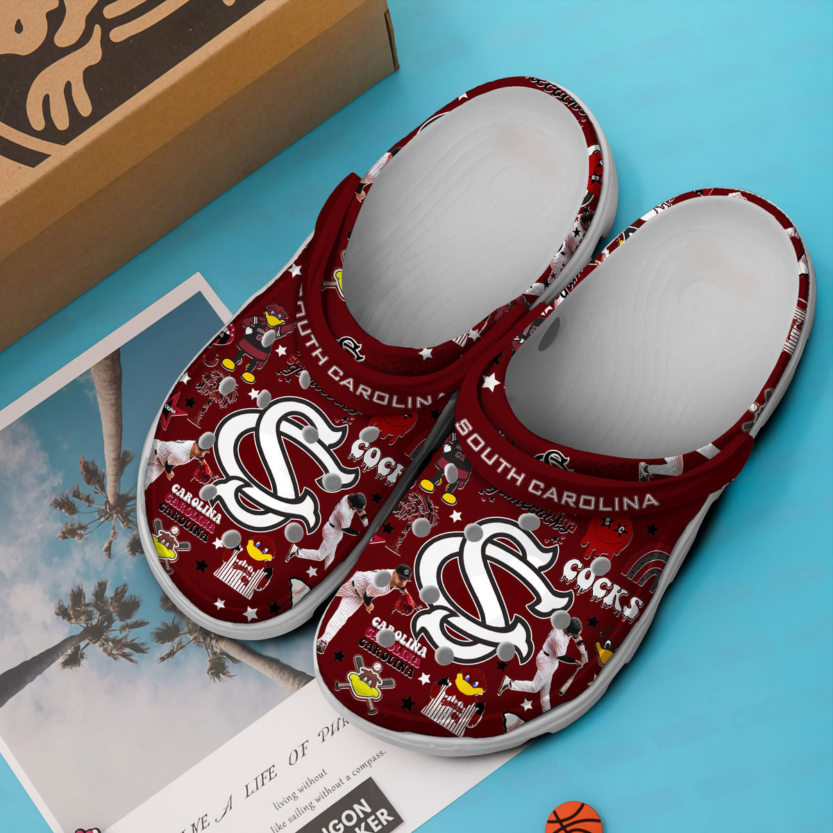 Premium South Carolina Gamecocks NCAA Sport Crocs Crocband Clogs Shoes Comfortable For Men Women and Kids