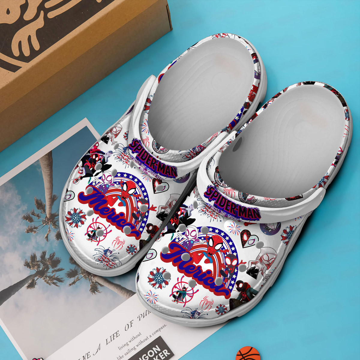 Premium Spider Man Comic Crocs Crocband Clogs Shoes Comfortable For Men Women and Kids