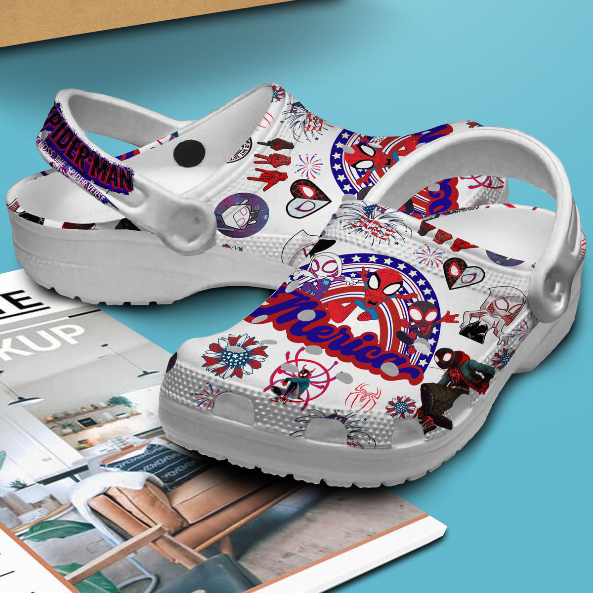 Premium Spider Man Comic Crocs Crocband Clogs Shoes Comfortable For Men Women and Kids