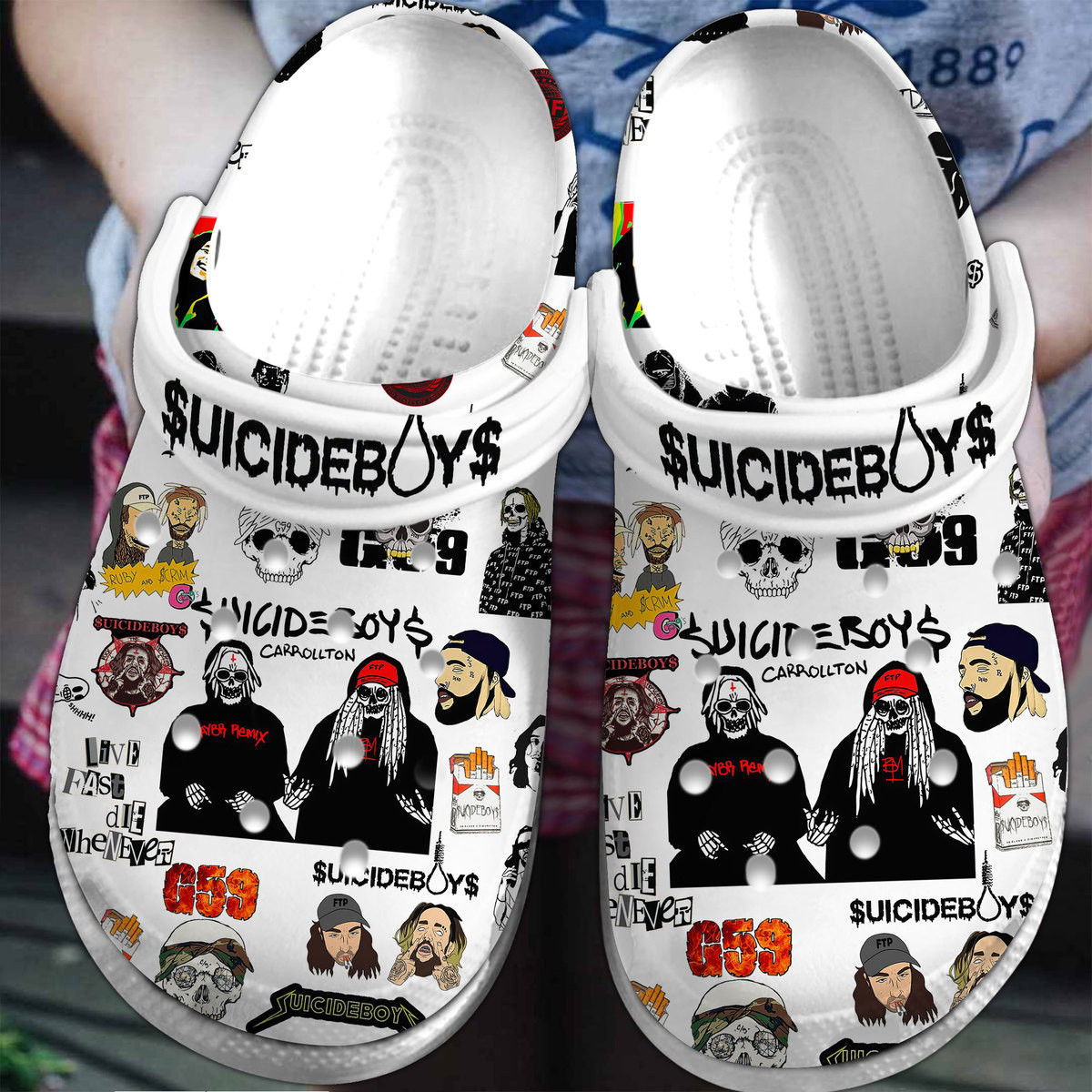 Premium Suicideboys Music Crocs Crocband Clogs Shoes Comfortable For Men Women and Kids