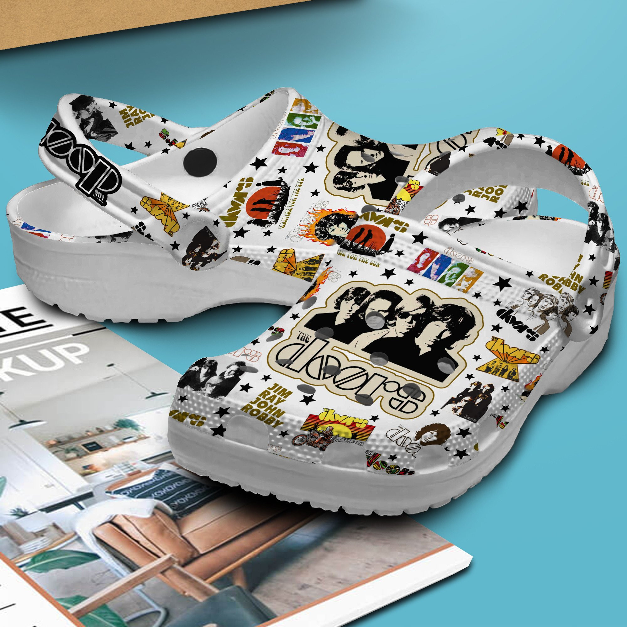 Premium The Doors Music Crocs Crocband Clogs Shoes Comfortable For Men Women and Kids