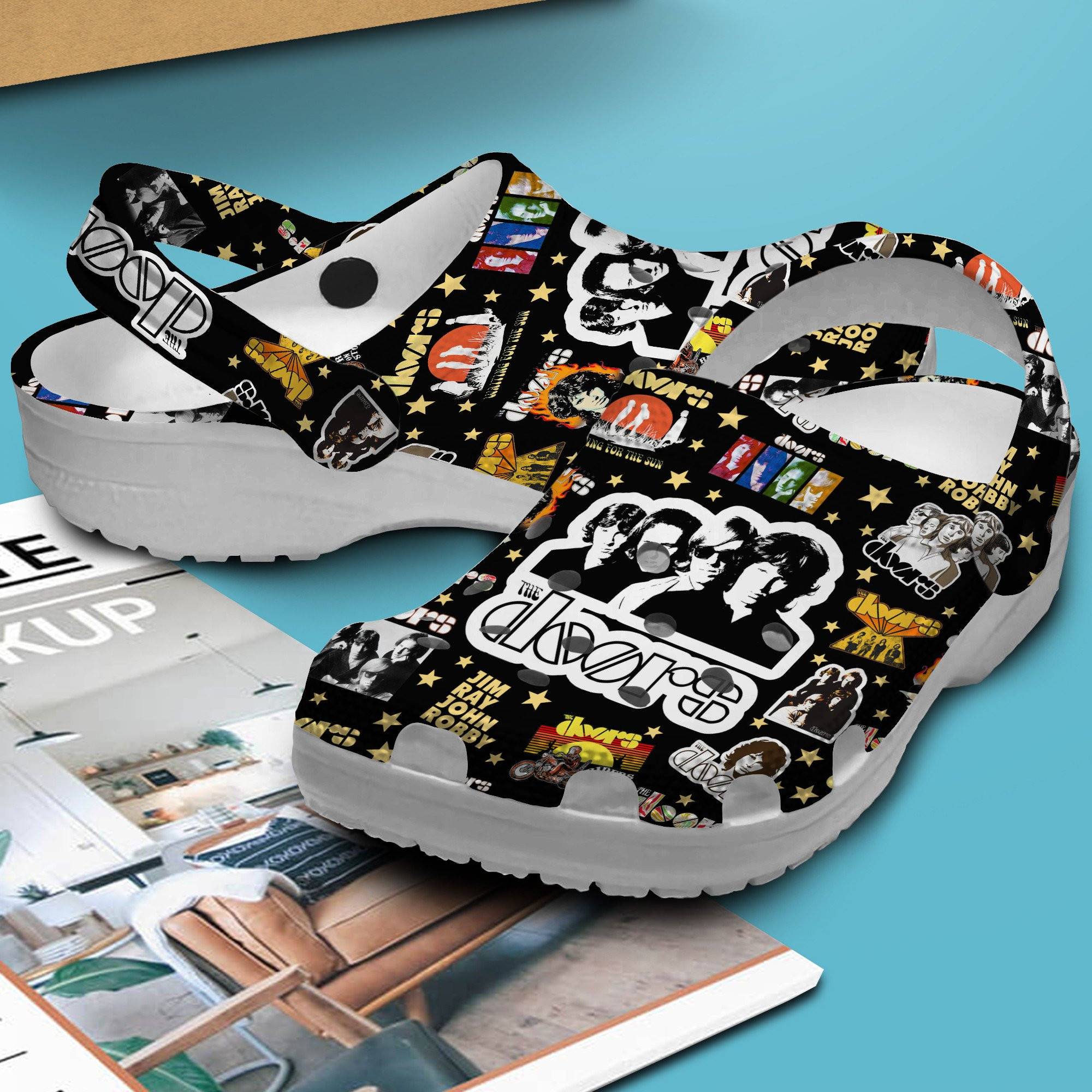 Premium The Doors Music Crocs Crocband Clogs Shoes Comfortable For Men Women and Kids