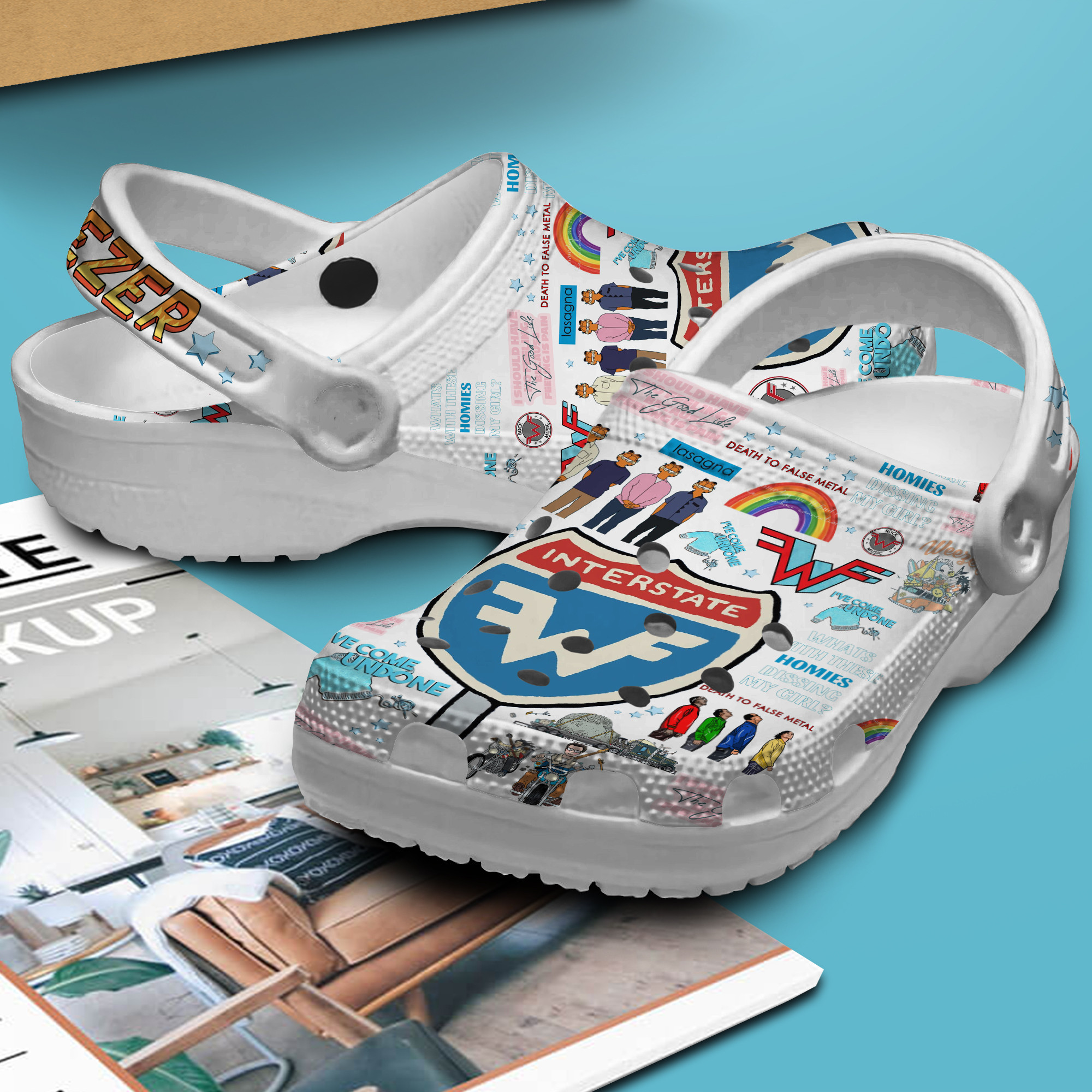 Premium Weezer Music Crocs Crocband Clogs Shoes Comfortable For Men Women and Kids