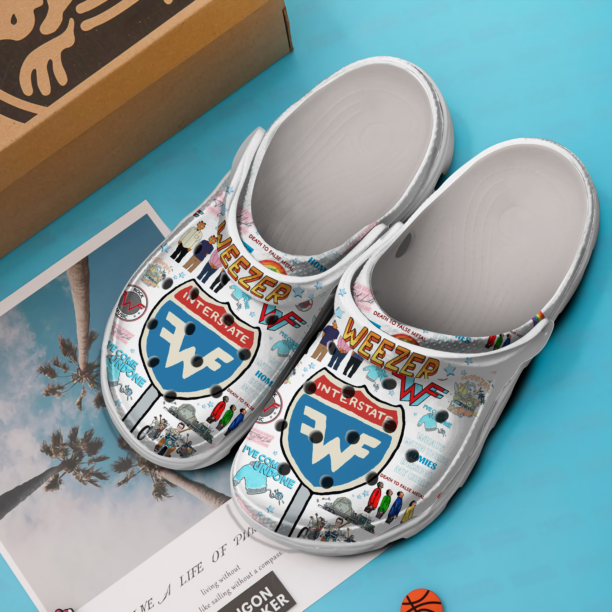 Premium Weezer Music Crocs Crocband Clogs Shoes Comfortable For Men Women and Kids