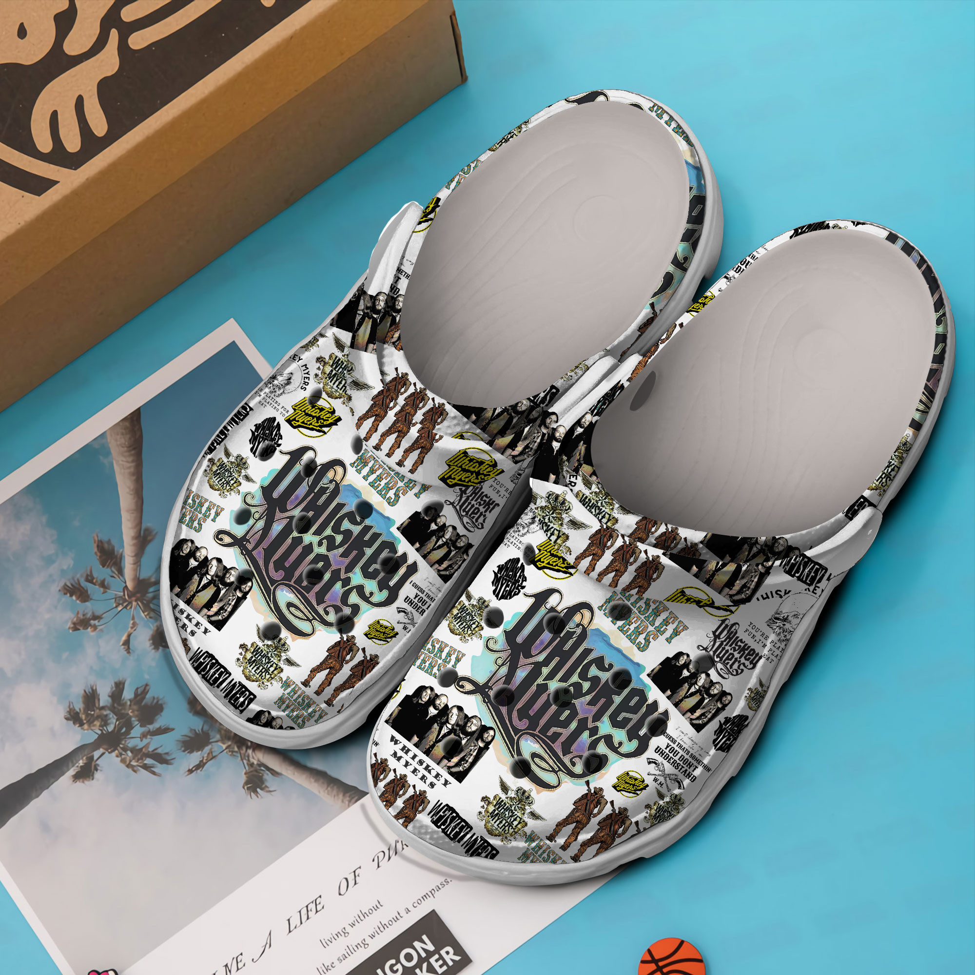 Premium Whisky Myers Music Crocs Crocband Clogs Shoes Comfortable For Men Women and Kids