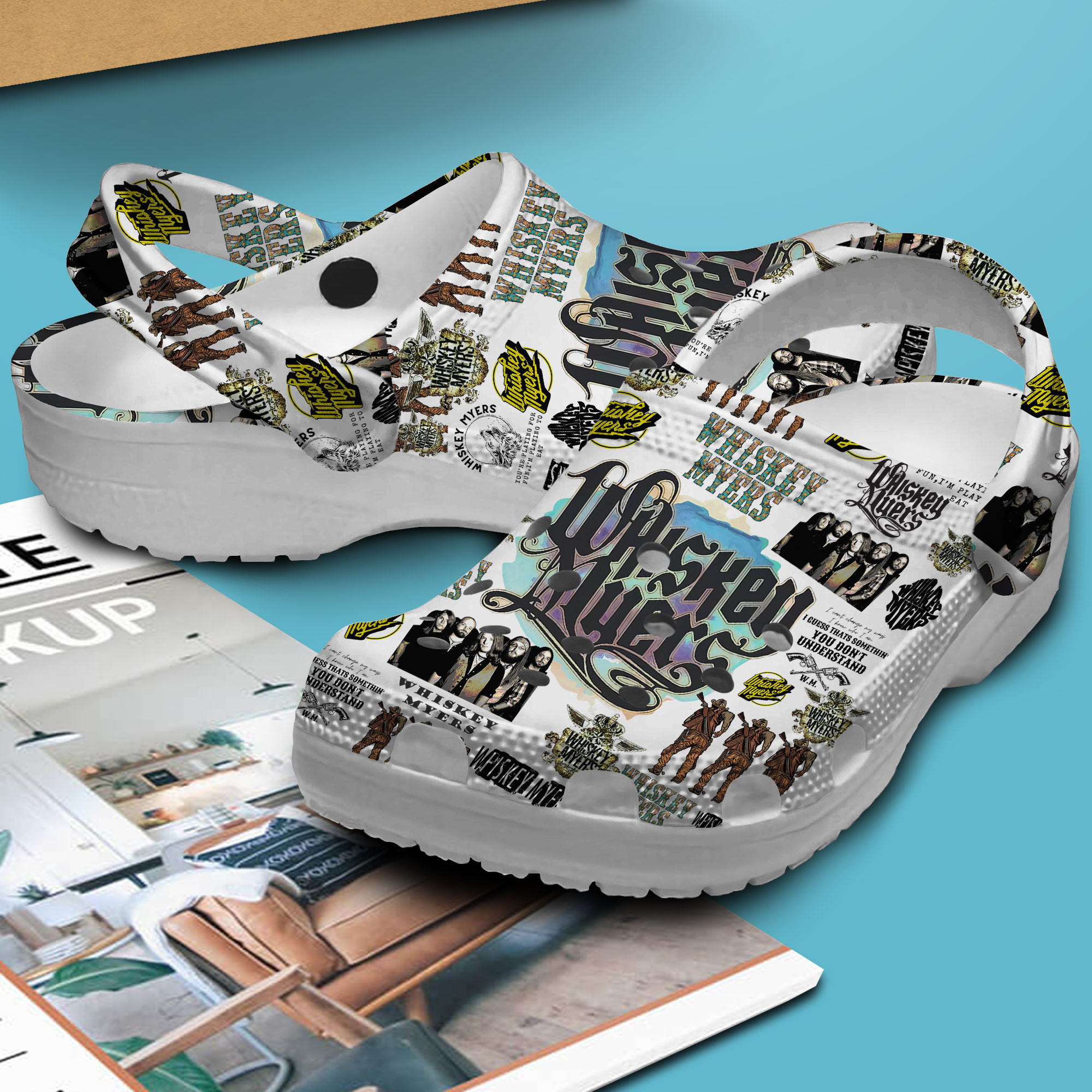 Premium Whisky Myers Music Crocs Crocband Clogs Shoes Comfortable For Men Women and Kids