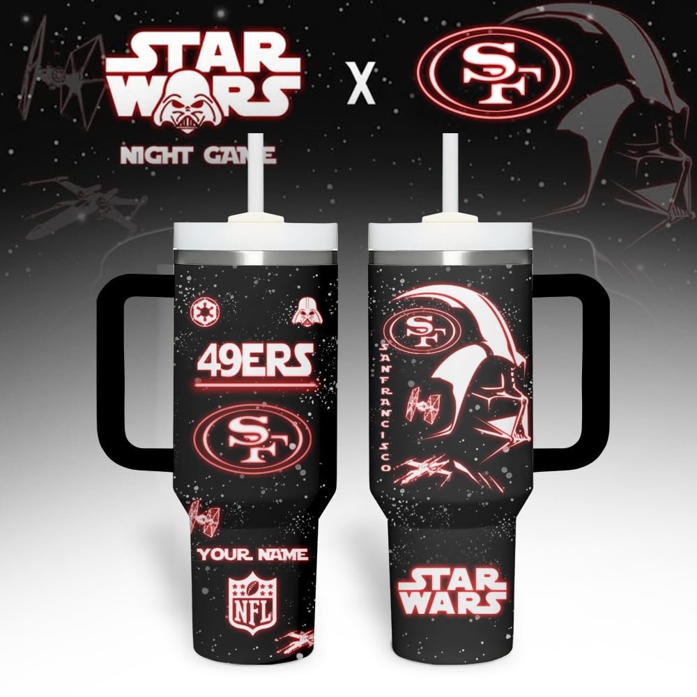 San Francisco 49ers NFL Custom Stanley Quencher 40oz Stainless Steel Tumbler With Handle