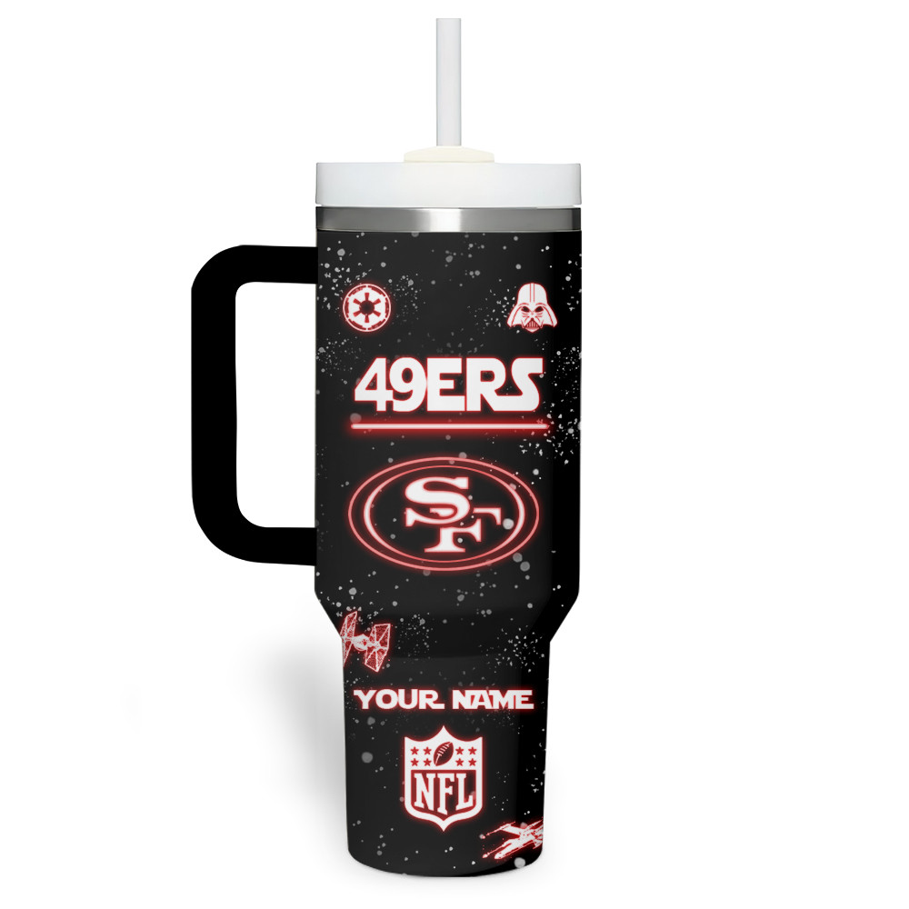 San Francisco 49ers NFL Custom Stanley Quencher 40oz Stainless Steel Tumbler With Handle