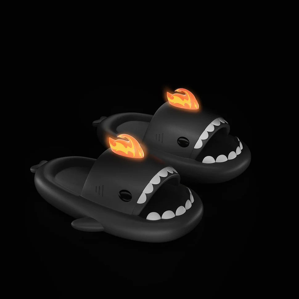 Shark Classic Slides - Fire Kaiju Slippers