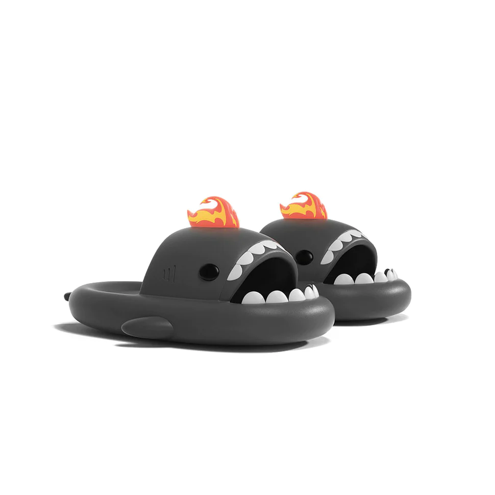 Shark Classic Slides - Fire Kaiju Slippers