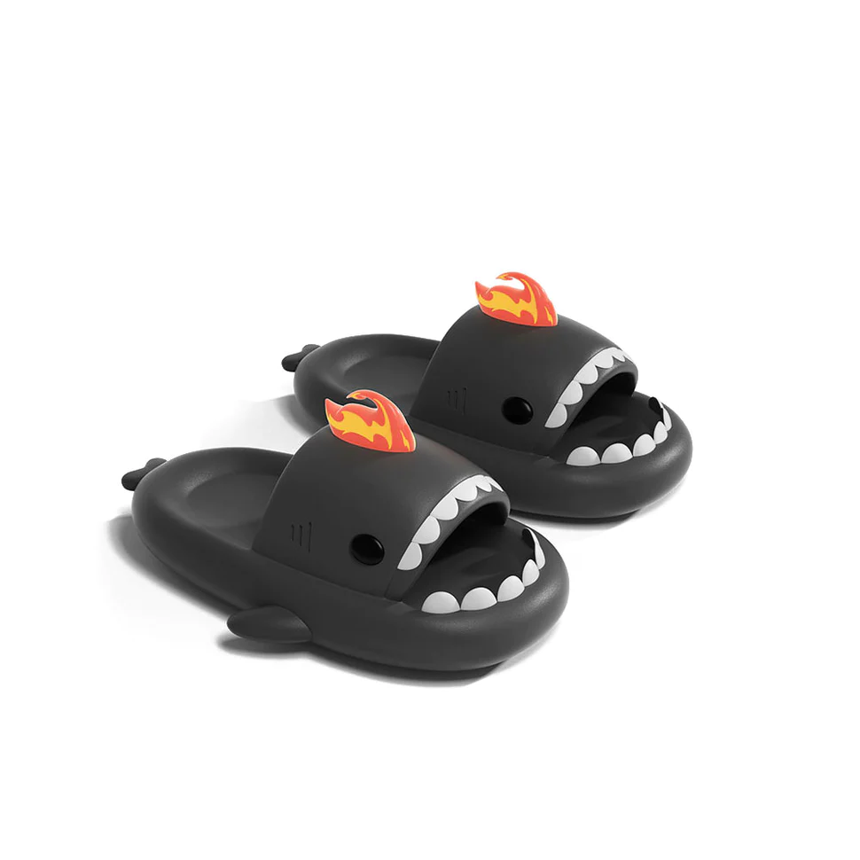 Shark Classic Slides - Fire Kaiju Slippers