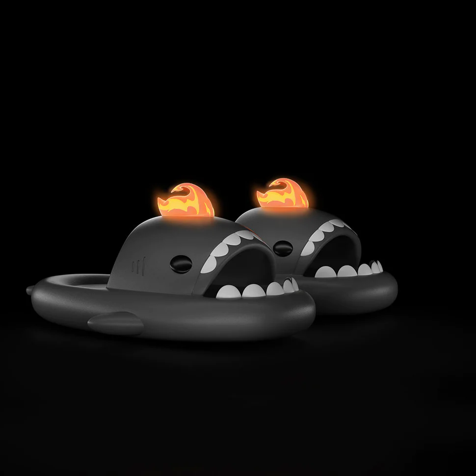 Shark Classic Slides - Fire Kaiju Slippers