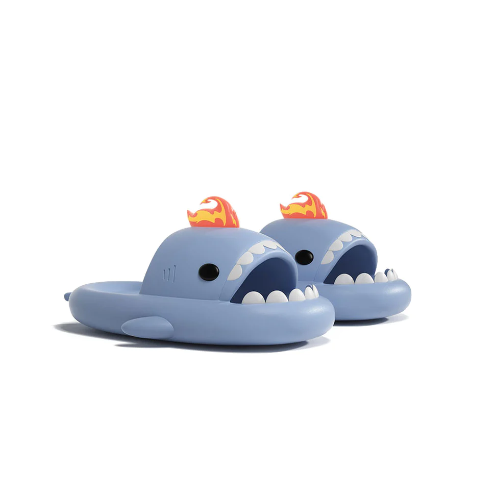 Shark Classic Slides - Fire Kaiju Slippers