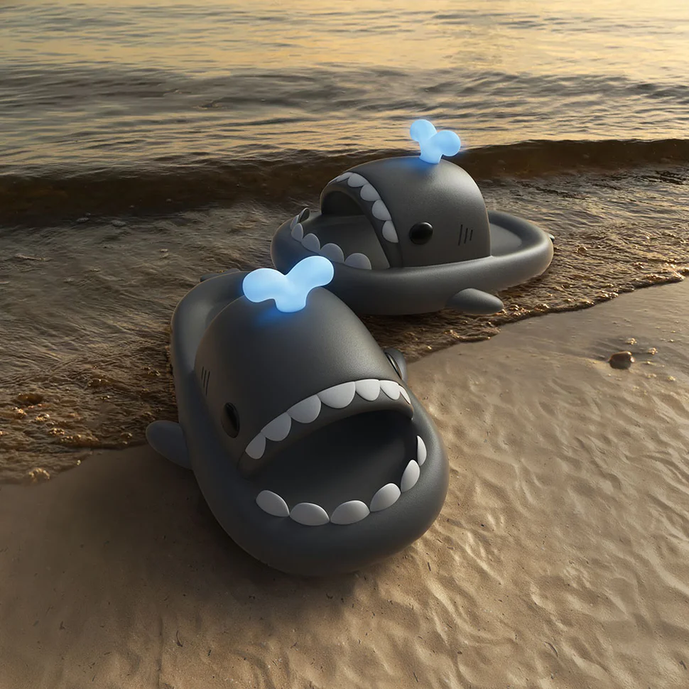 Shark Classic Slides - Whale Spouting Slippers