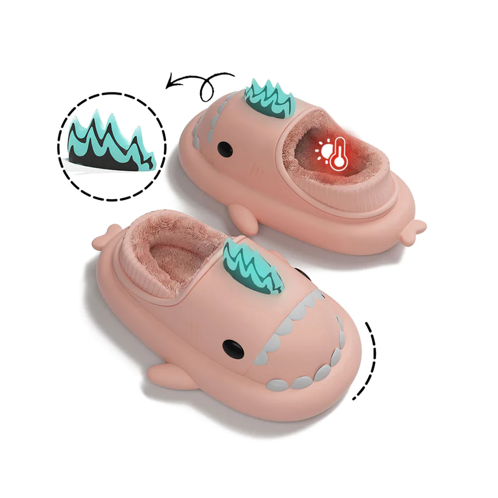 Shark Slides Winter - Kaiju Lined Slippers Heel-covered