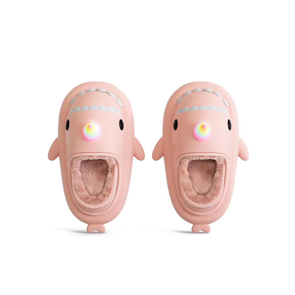 Shark Slides Winter - Unicorn Lined Slippers Heel-covered