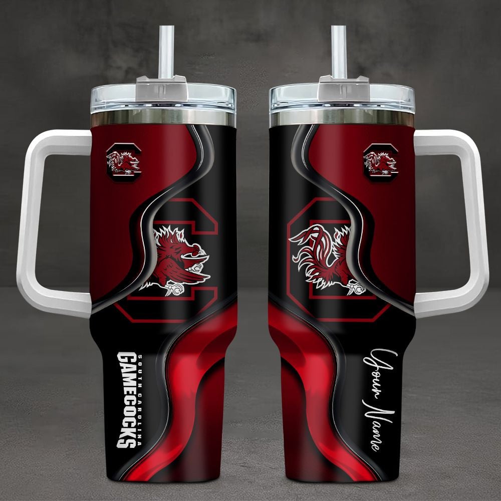 South Carolina Gamecocks NCAA Custom Stanley Quencher 40oz Stainless Steel Tumbler With Handle