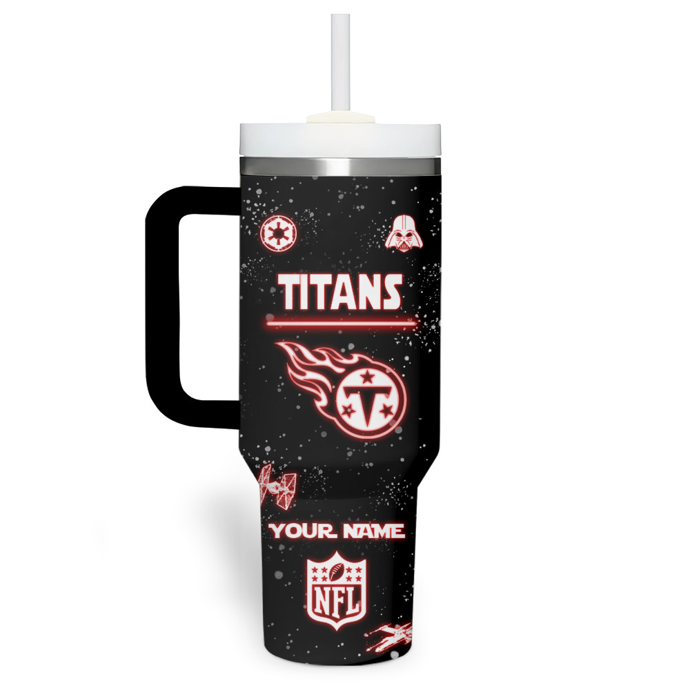 Tennessee Titans NFL Custom Stanley Quencher 40oz Stainless Steel Tumbler With Handle