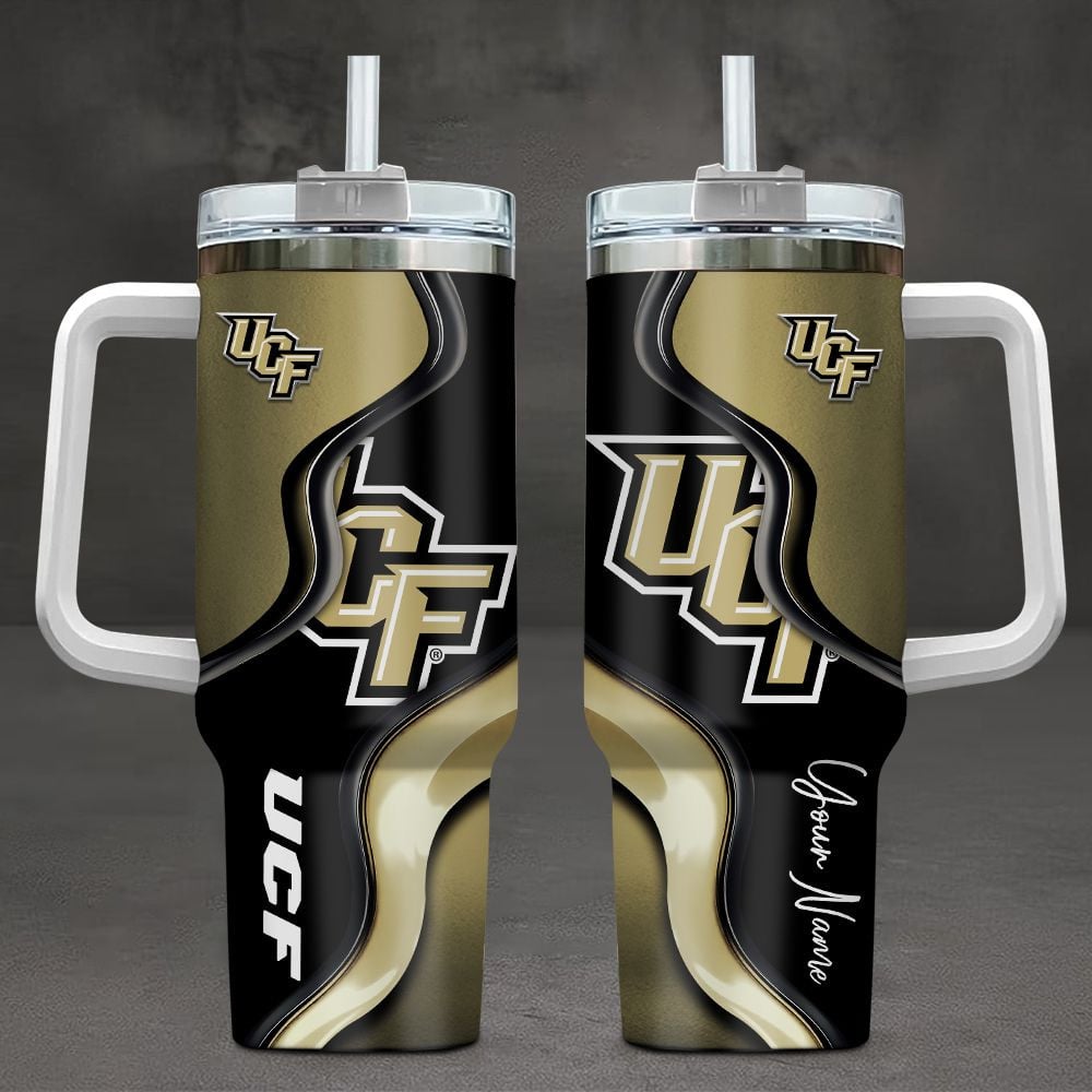 UCF Knights NCAA Custom Stanley Quencher 40oz Stainless Steel Tumbler With Handle