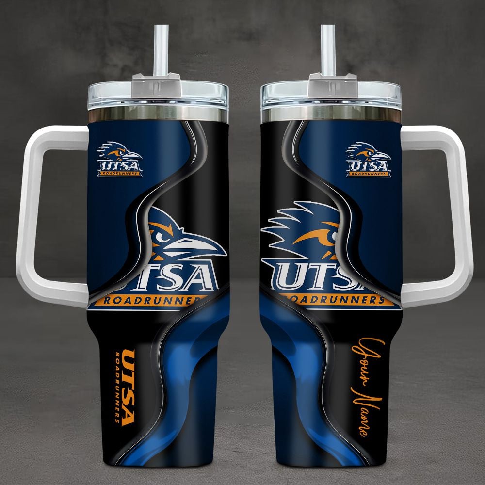 UTSA Roadrunners NCAA Custom Stanley Quencher 40oz Stainless Steel Tumbler With Handle