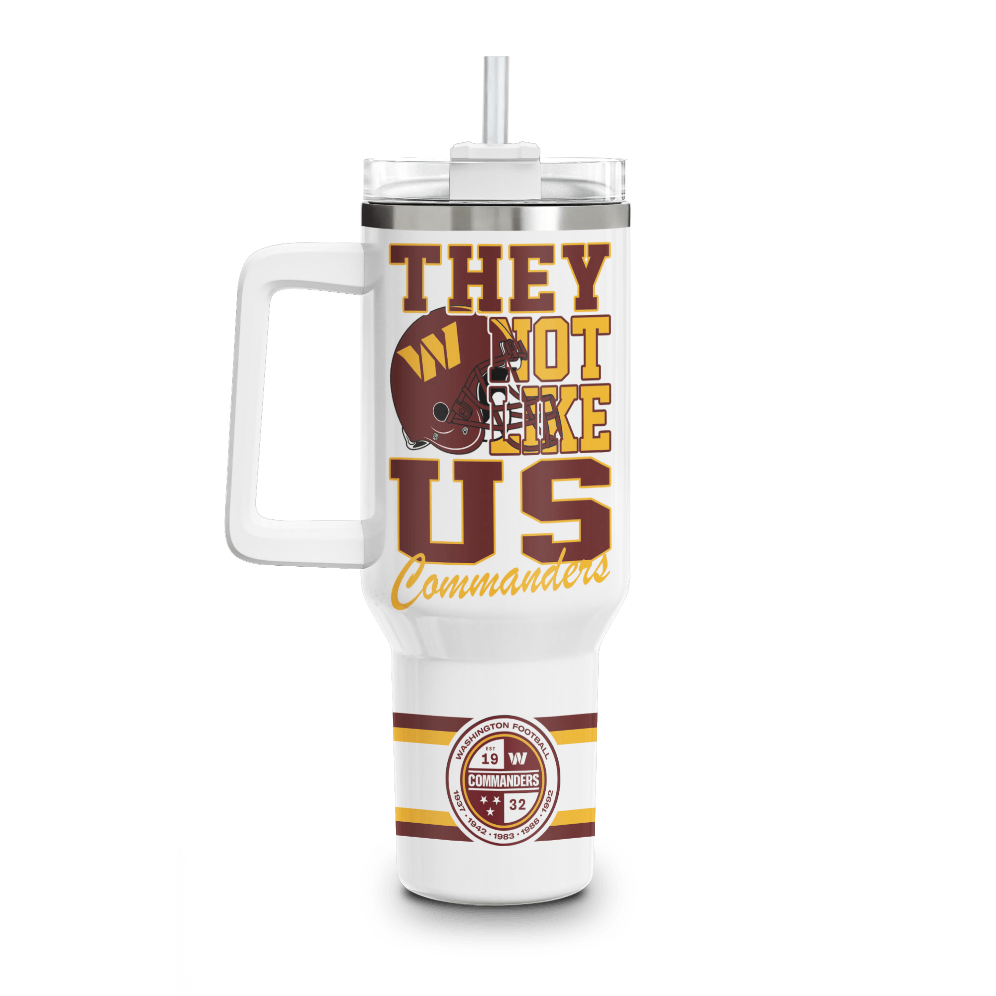 Washington Commanders NFL Custom Stanley Quencher 40oz Stainless Steel Tumbler With Handle