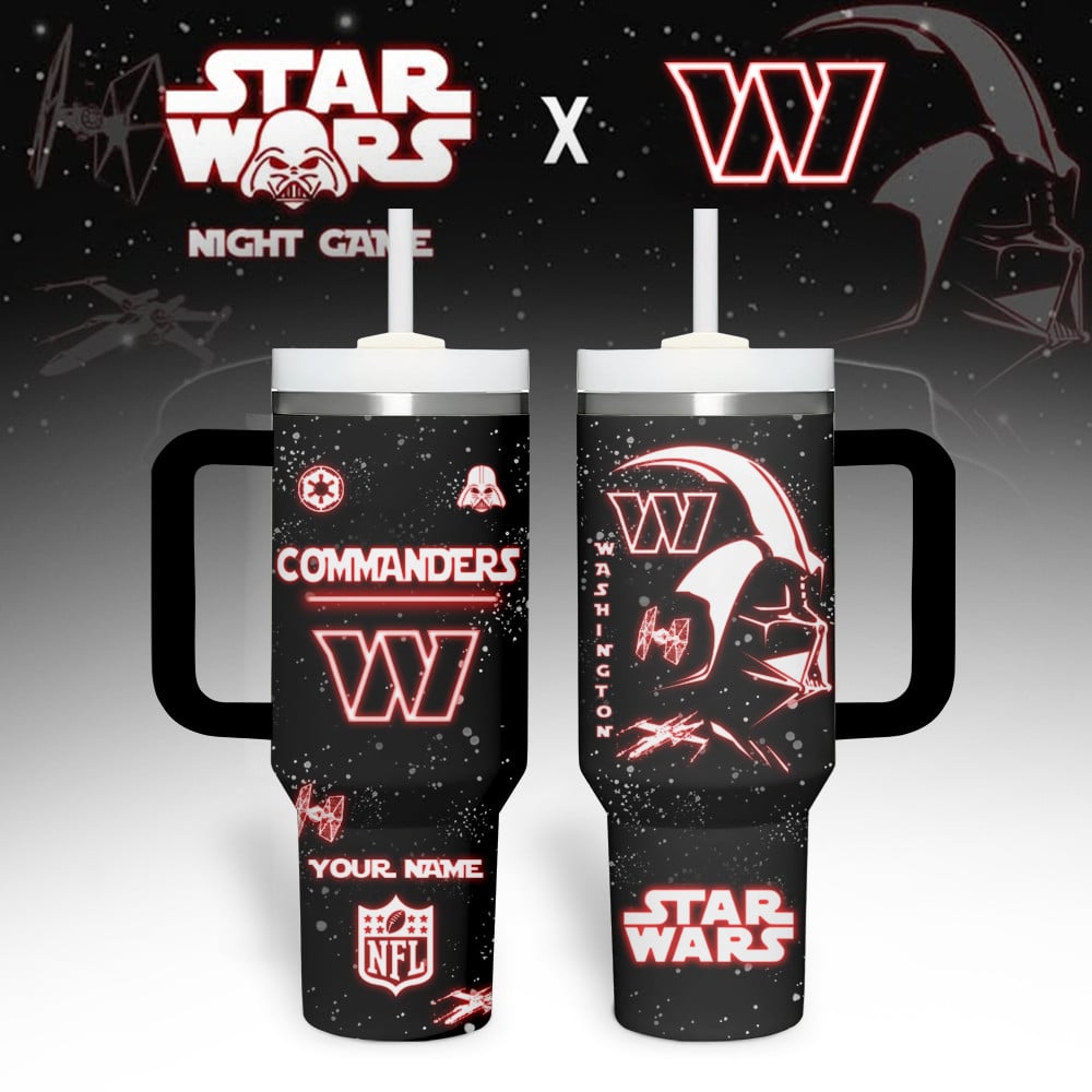 Washington Commanders NFL Custom Stanley Quencher 40oz Stainless Steel Tumbler With Handle