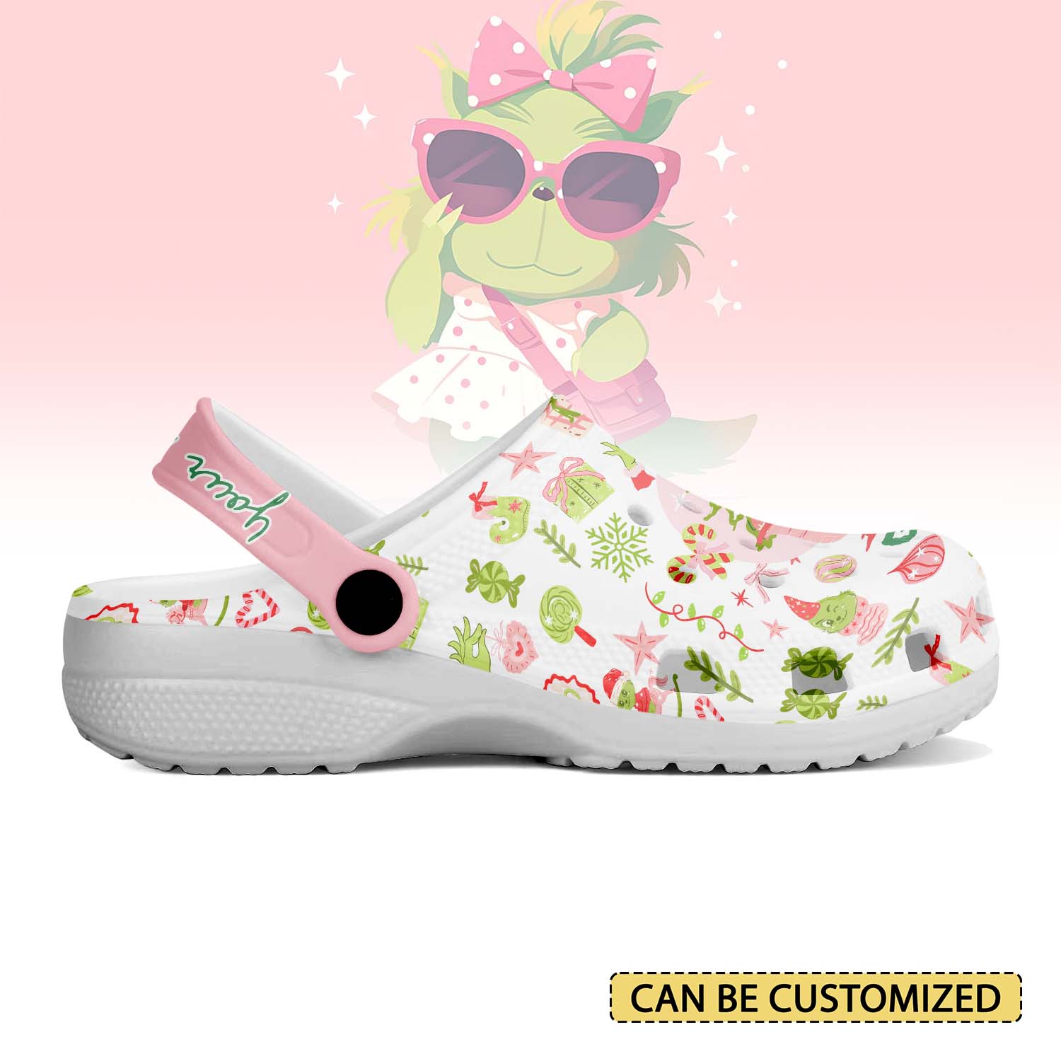 T1005 - The Grinch x Christmas - Crocs Custom name mockup 1 jpg 2