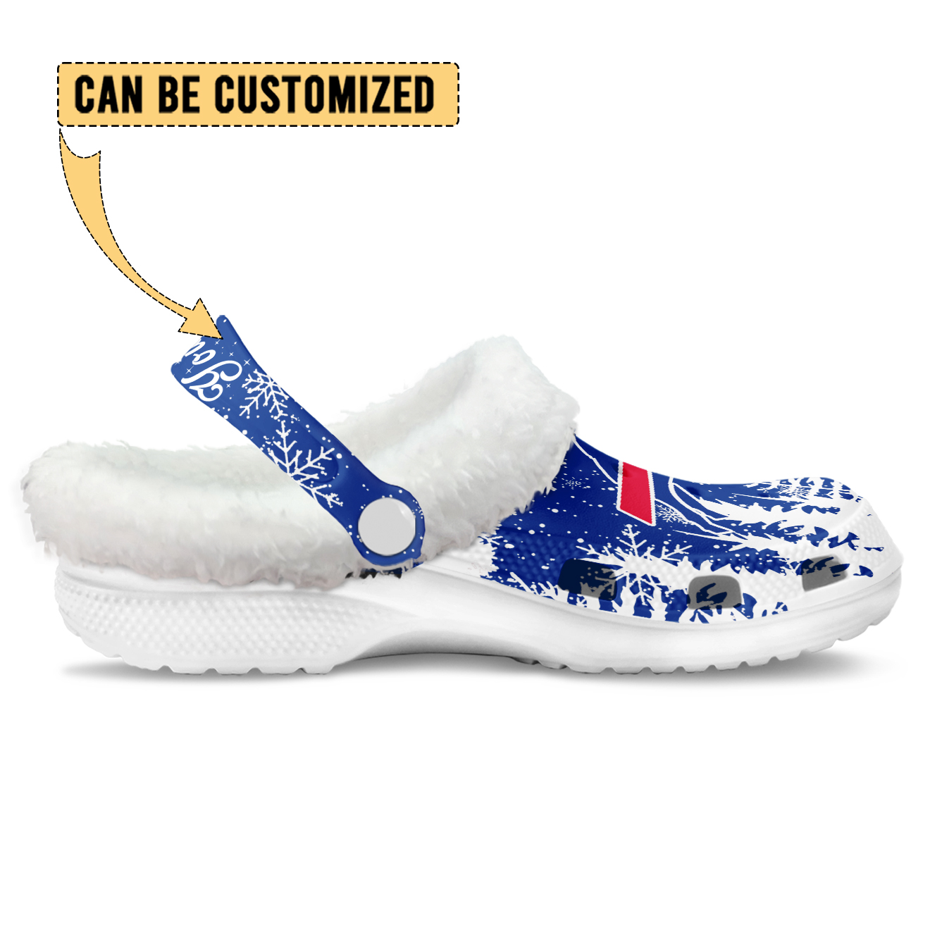 Merchidea Buffalo Bills NFL Crocs Crocband Fleece Lined Clogs Shoes Comfortable For Men Women and Kids In Winter