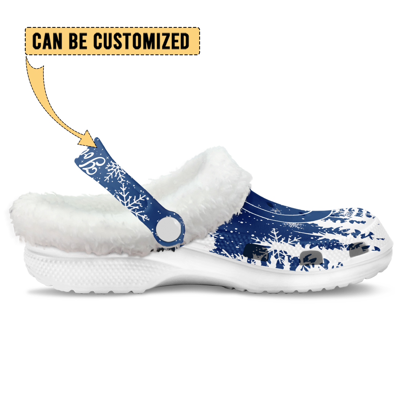 Merchidea Indianapolis Colts NFL Crocs Crocband Fleece Lined Clogs Shoes Comfortable For Men Women and Kids In Winter