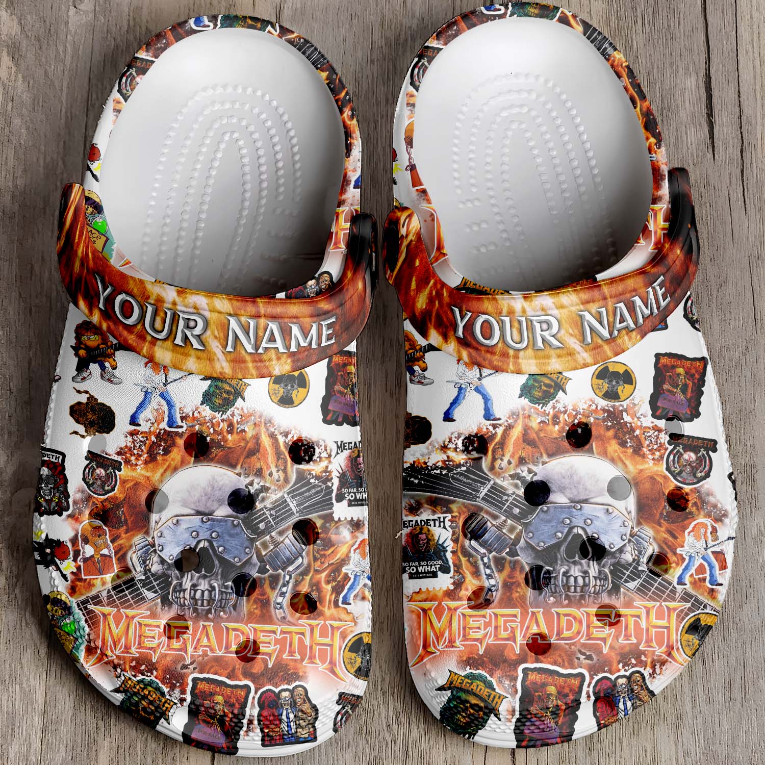 Merchidea Megadeth Crocs Crocband Clogs Shoes Comfortable For Men Women and Kids