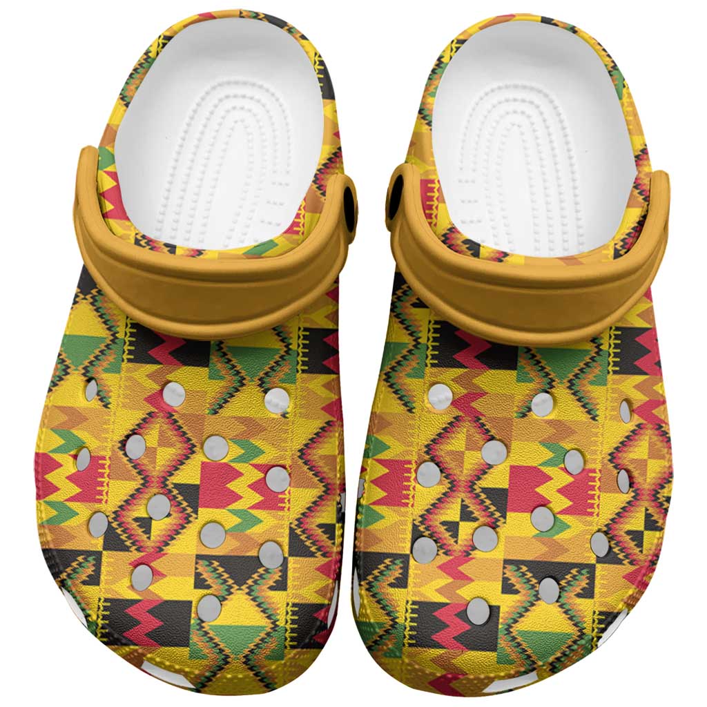 Merchidea African Kente Crocs Crocband Clogs Shoes Comfortable For Men Women and Kids