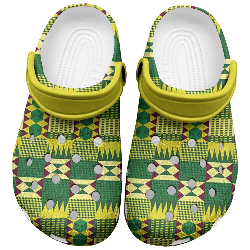 Merchidea African Kente Crocs Crocband Clogs Shoes Comfortable For Men Women and Kids